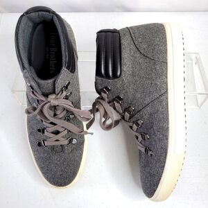 Four Brothers Wool Hi Hiker High-Top Sneakers Gray Office Shoes Size 10.5
